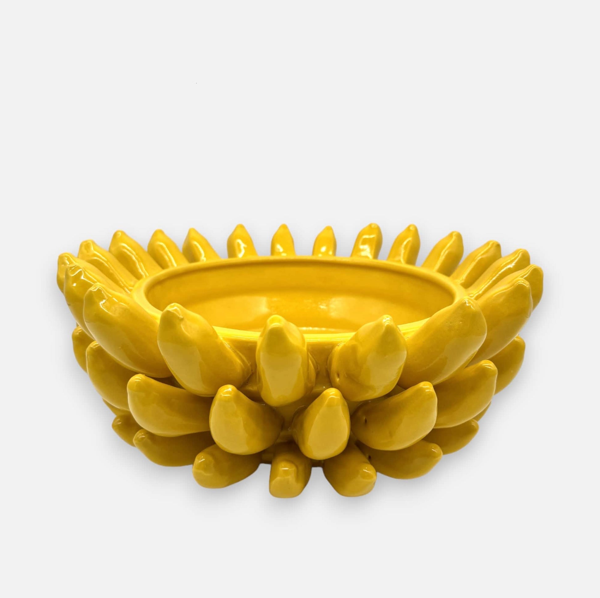 Bananenschale, Dekoschale aus Keramik mit Bananen Gelb Ø 35cm x H 16cm | Bananelle Geschirr von Light & Living