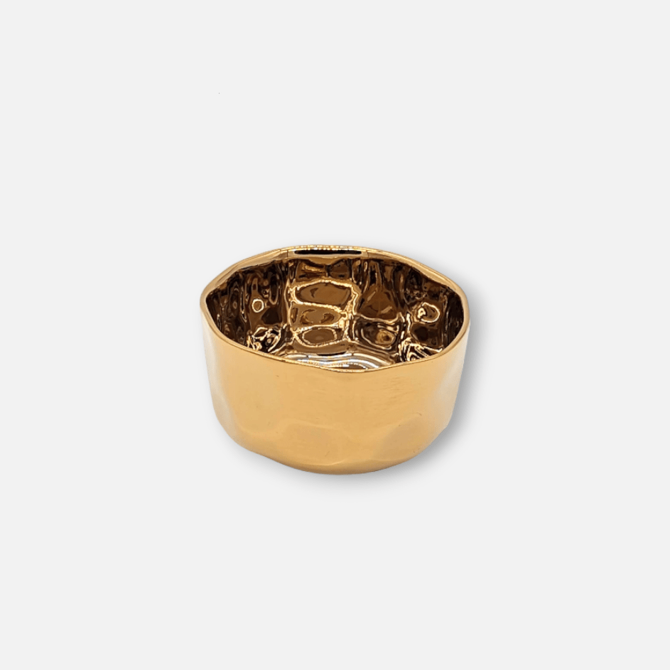 Bowl aus Porzellan gold metallic look rund Ø 10.5cm x H 6cm | Josette Geschirr von Pampa Bay