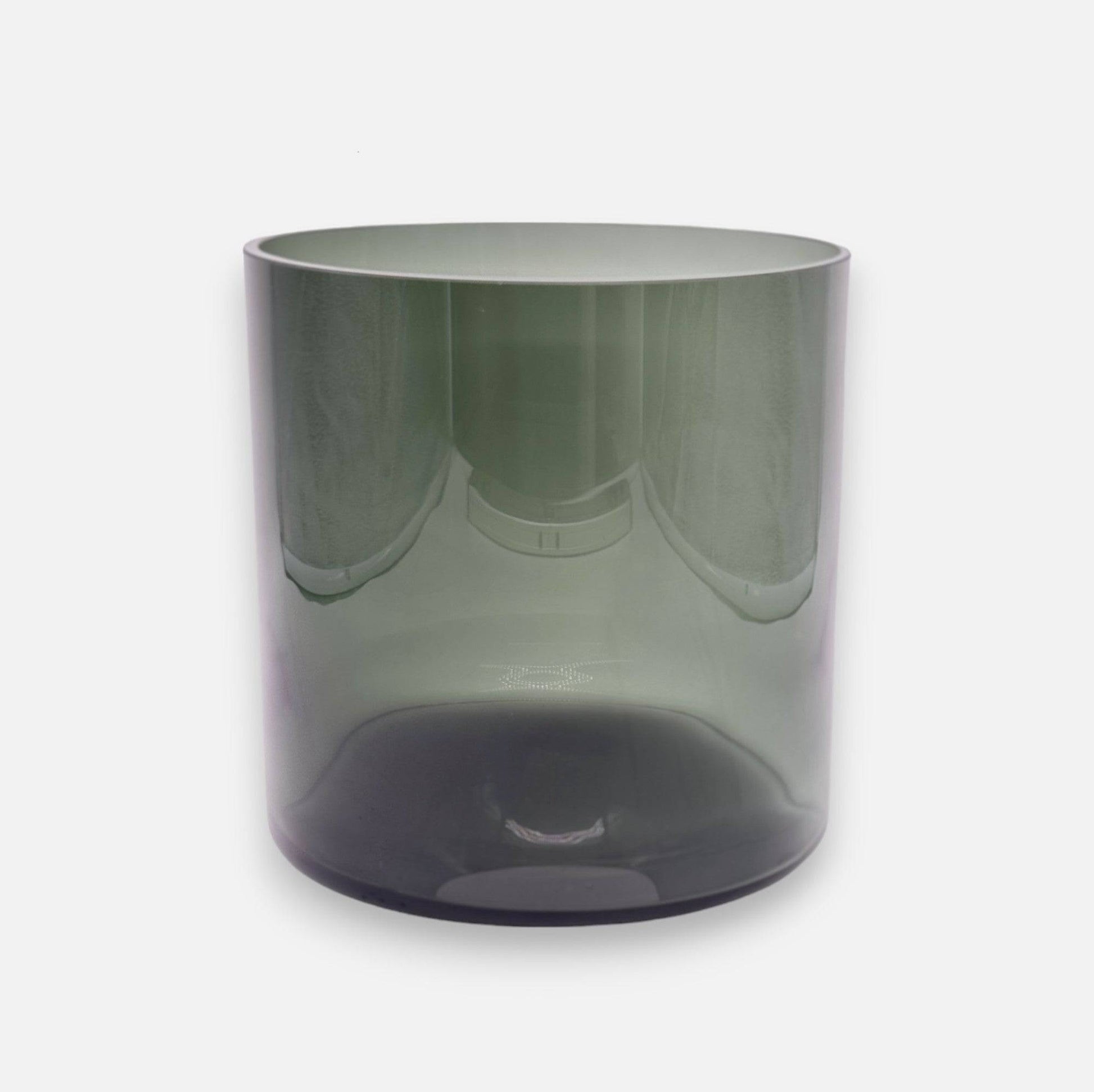 Glasvase, Dekovase aus Glas, Windlicht schwarz transparent Zylinderform Ø 20cm x H 20cm | Calvin Vasen von Dekocandle