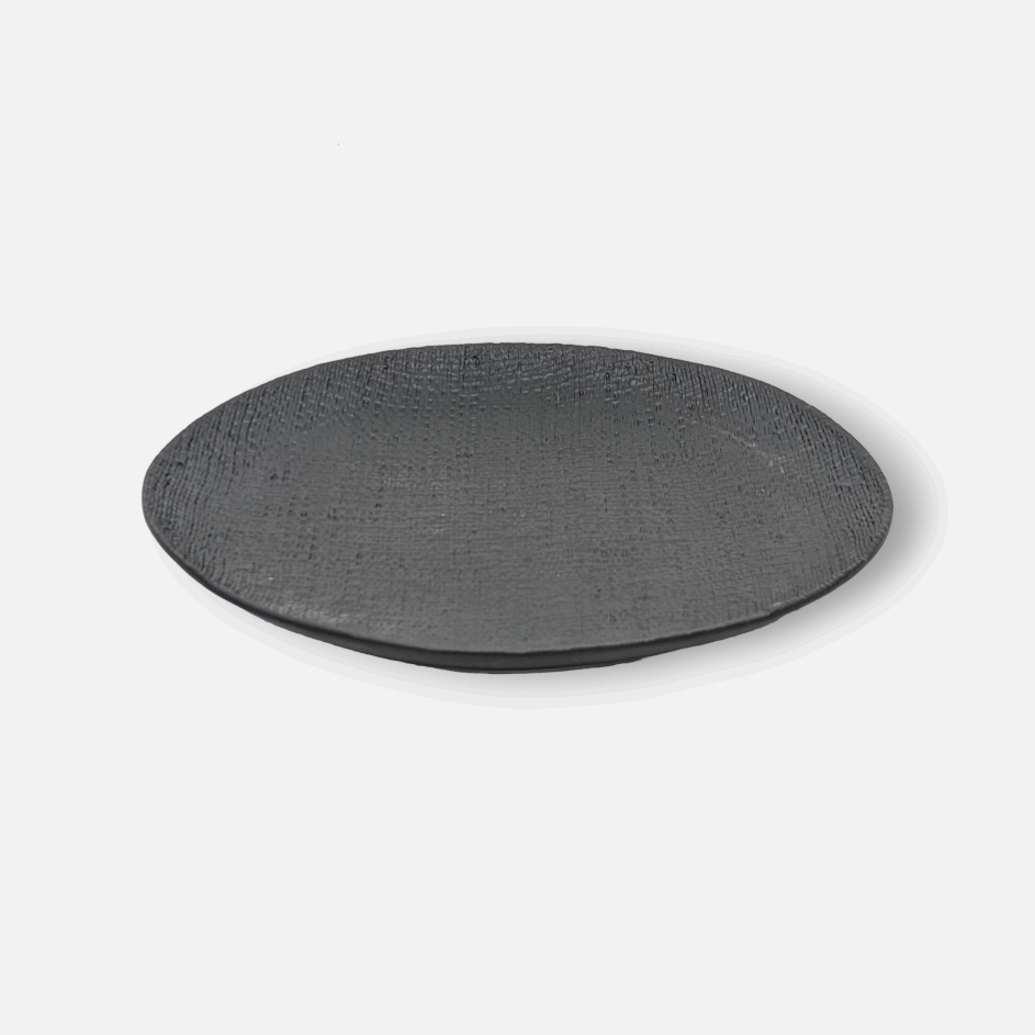 Tablett aus Keramik schwarz Ø 38.5cm x H 3.5cm | Cheron Geschirr von Light & Living
