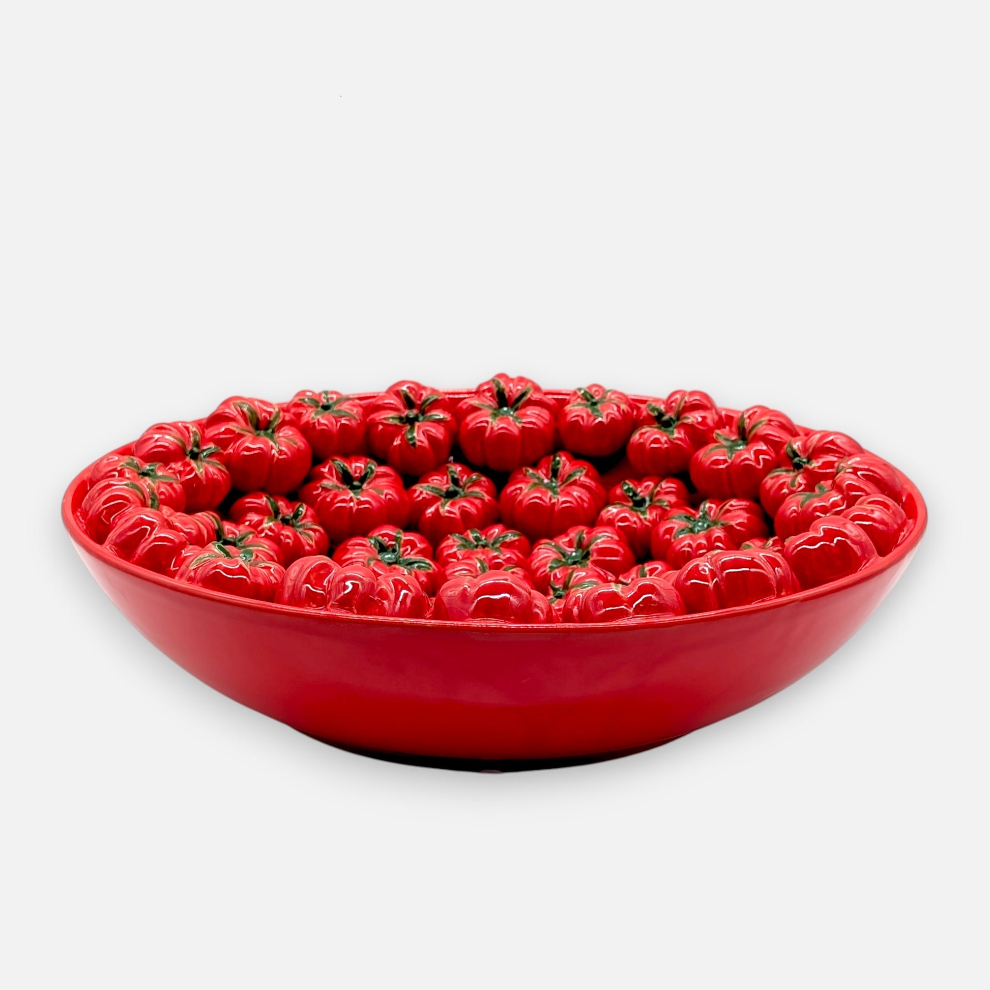 Dekoschale Tomatenmotiv Rot aus Keramik Ø43cm