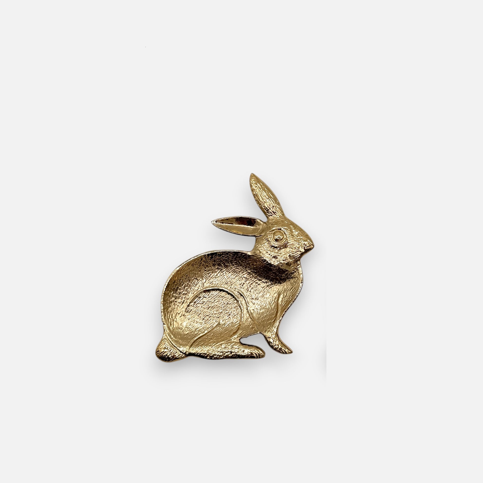 Goldener Hasenteller aus Aluminium