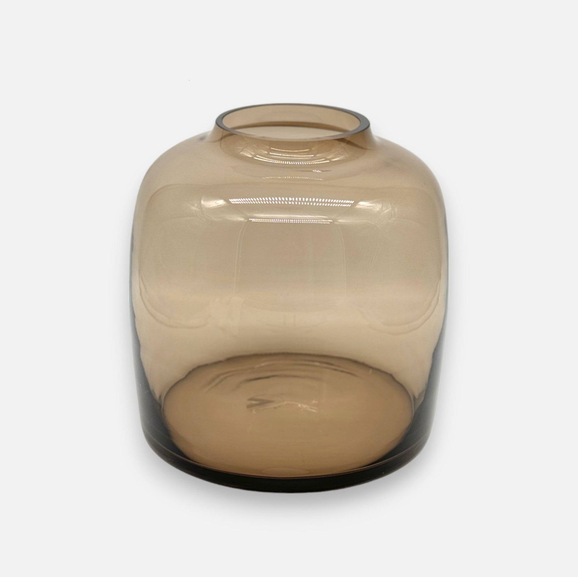 Bartelle | Vase aus Glas braun mundgeblasen Ø 25cm x H 25cm - mon-chouchou.ch