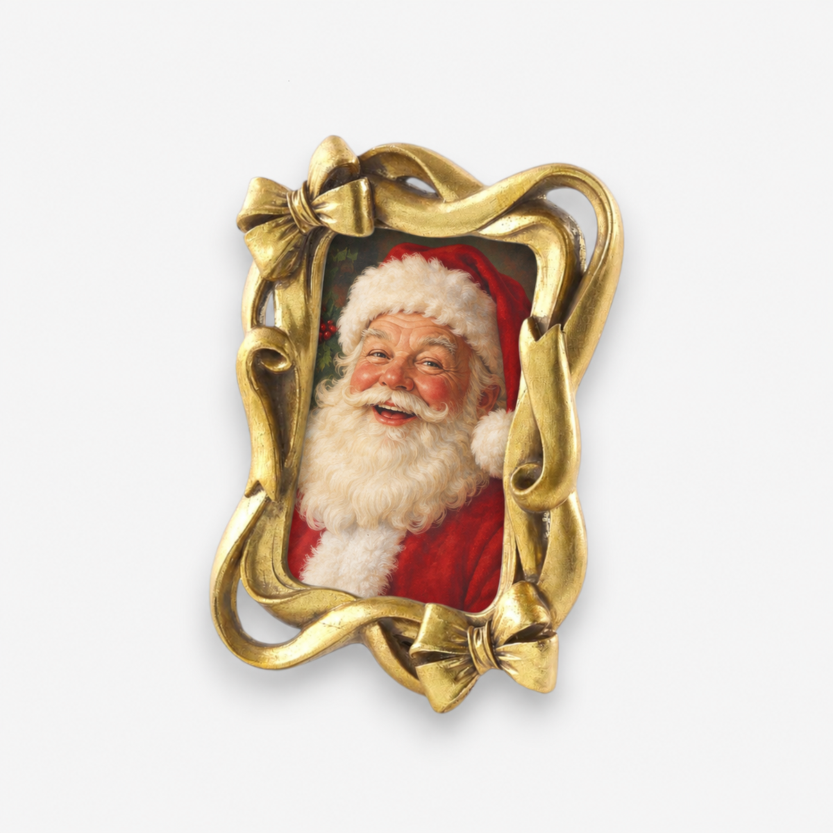 Bilderrahmen Weihnachten mit Schleife Gold H 20.5cm B 15.5cm T 3cm, Ansicht 3