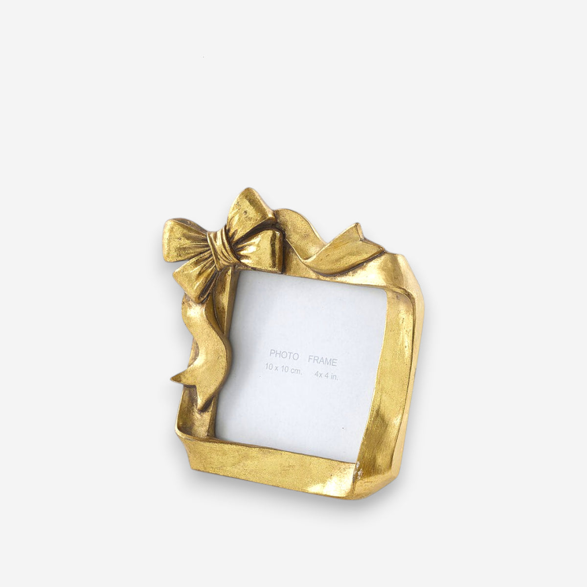 Bilderrahmen Weihnachten mit Schleife Gold H 15.5cm B 15cm T 3cm, Ansicht 4