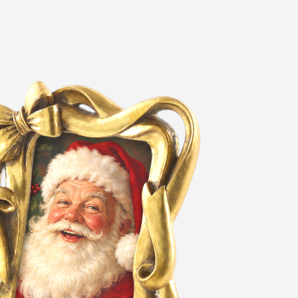 Bilderrahmen Weihnachten mit Schleife Gold H 20.5cm B 15.5cm T 3cm, Ansicht 4