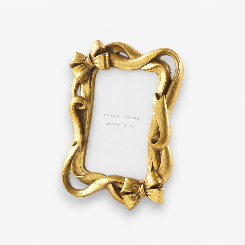 Bilderrahmen Weihnachten mit Schleife Gold H 20.5cm B 15.5cm T 3cm, Ansicht 2