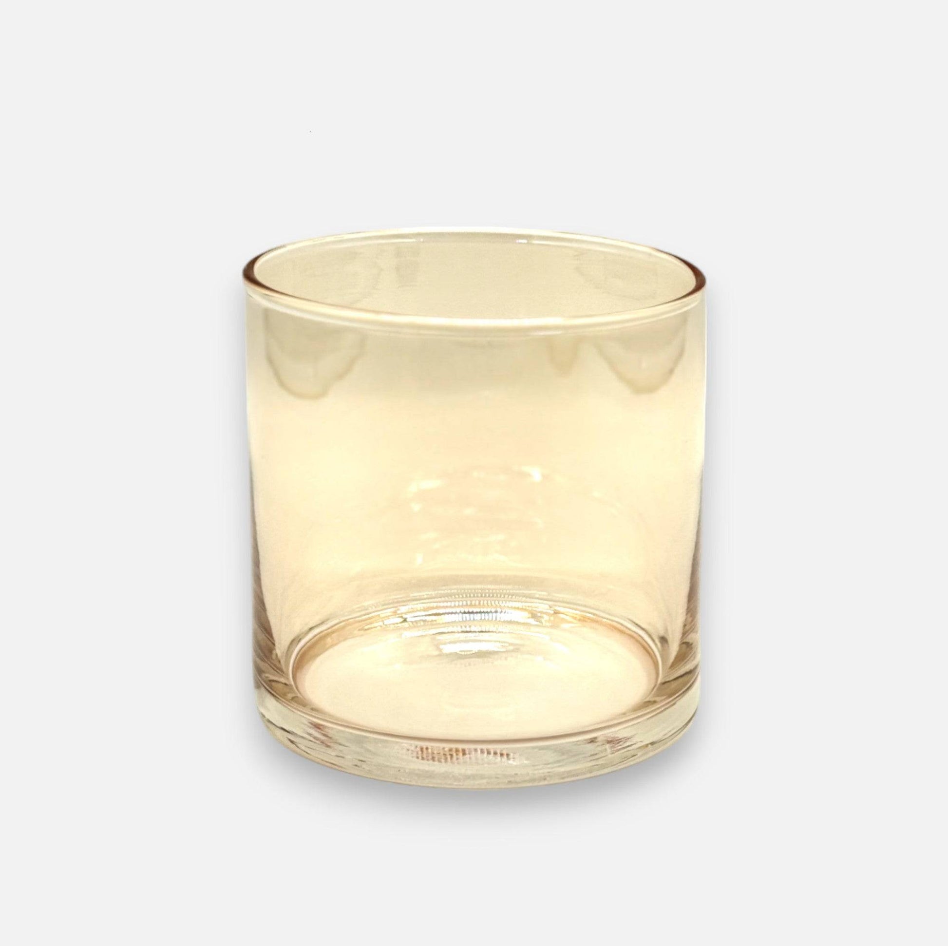 Caroline | Windlicht aus Glas amber rund mittelgross Ø 12cm x H 12cm - mon-chouchou.ch