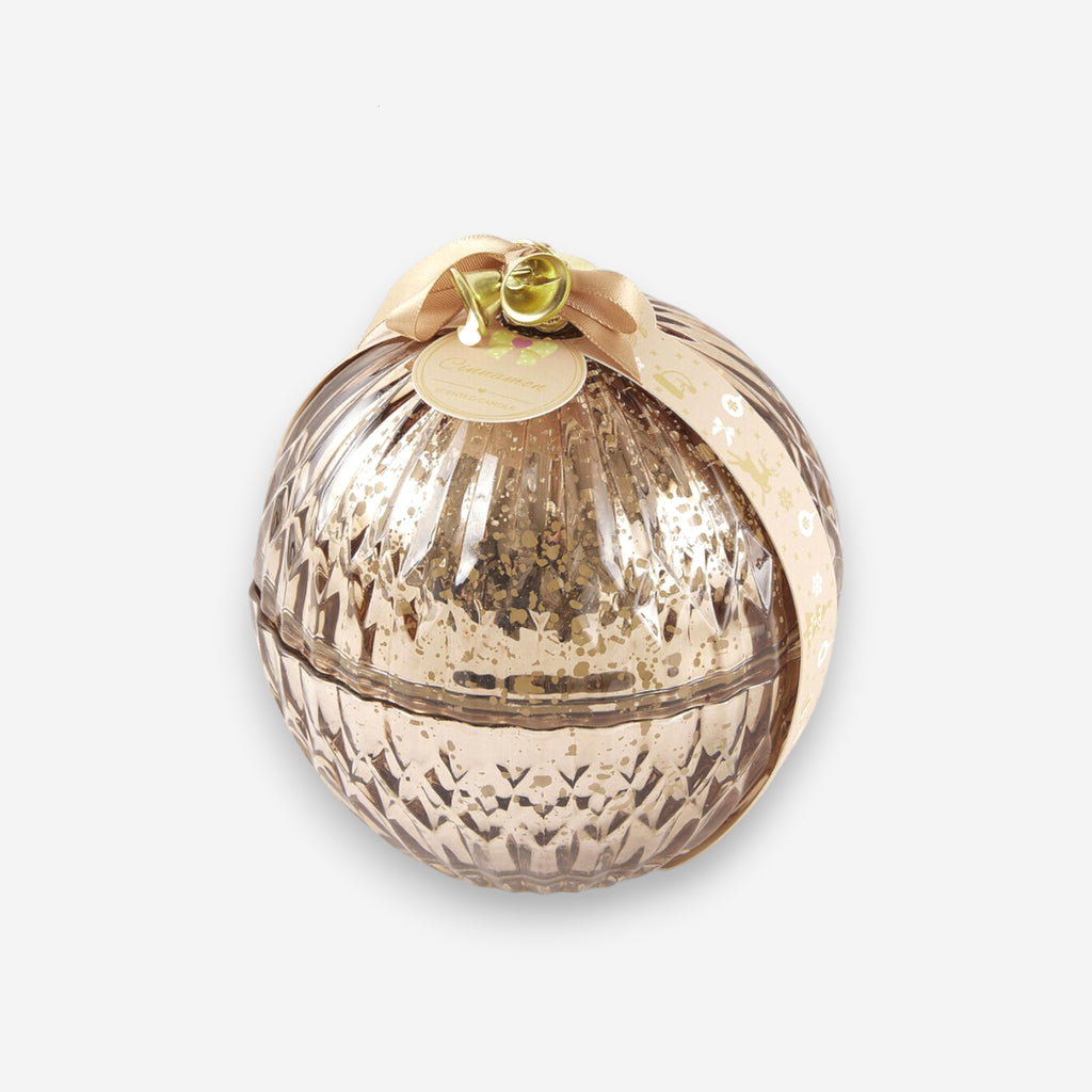 Duftkerze in Glaskugel Weihnachten Gold Ø13cm, Ansicht 2