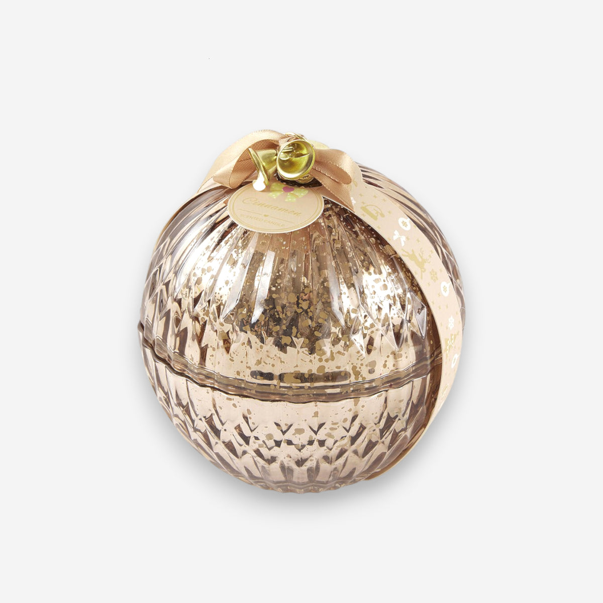 Duftkerze in Glaskugel Weihnachten Gold Ø13cm, Ansicht 2