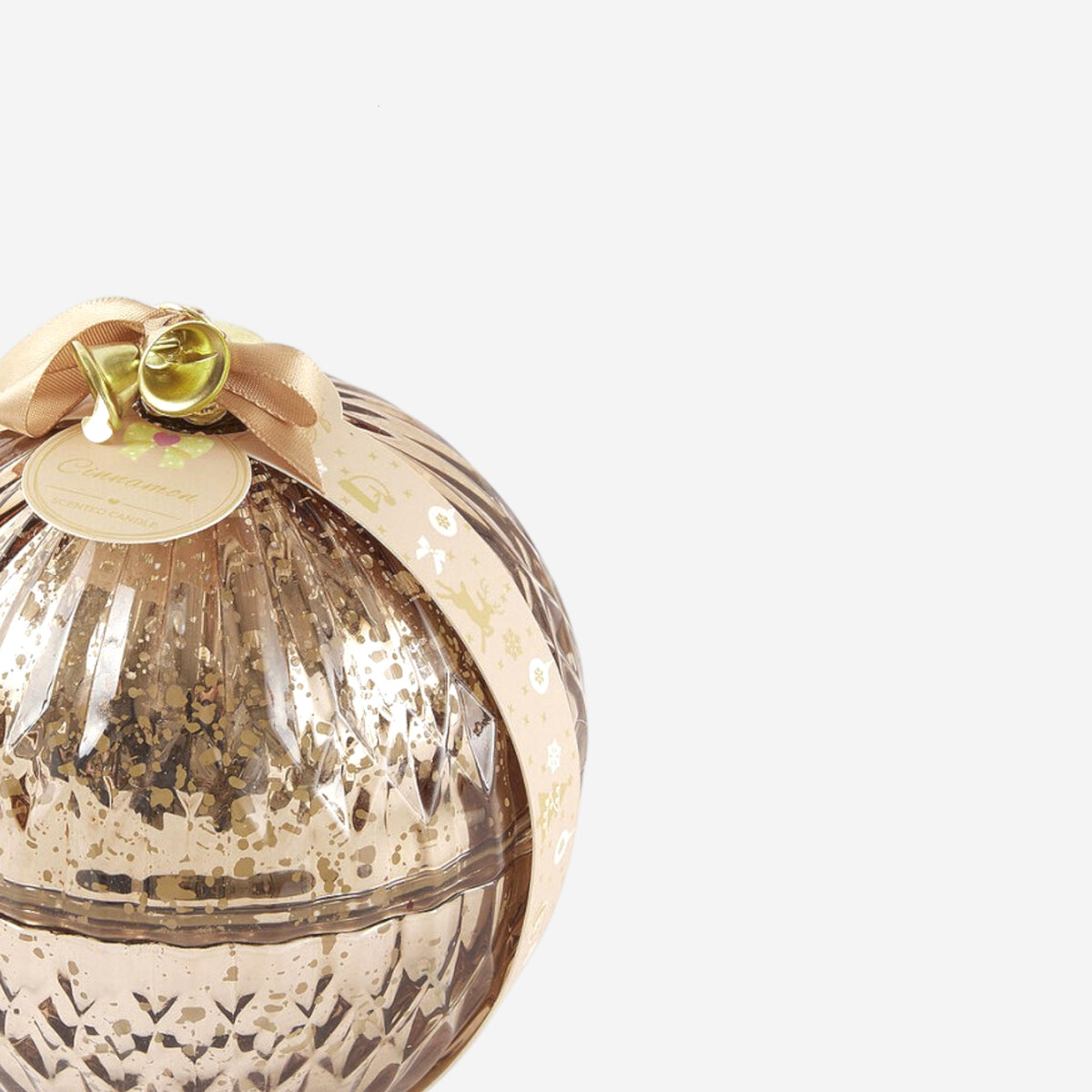 Duftkerze in Glaskugel Weihnachten Gold Ø13cm, Ansicht 3