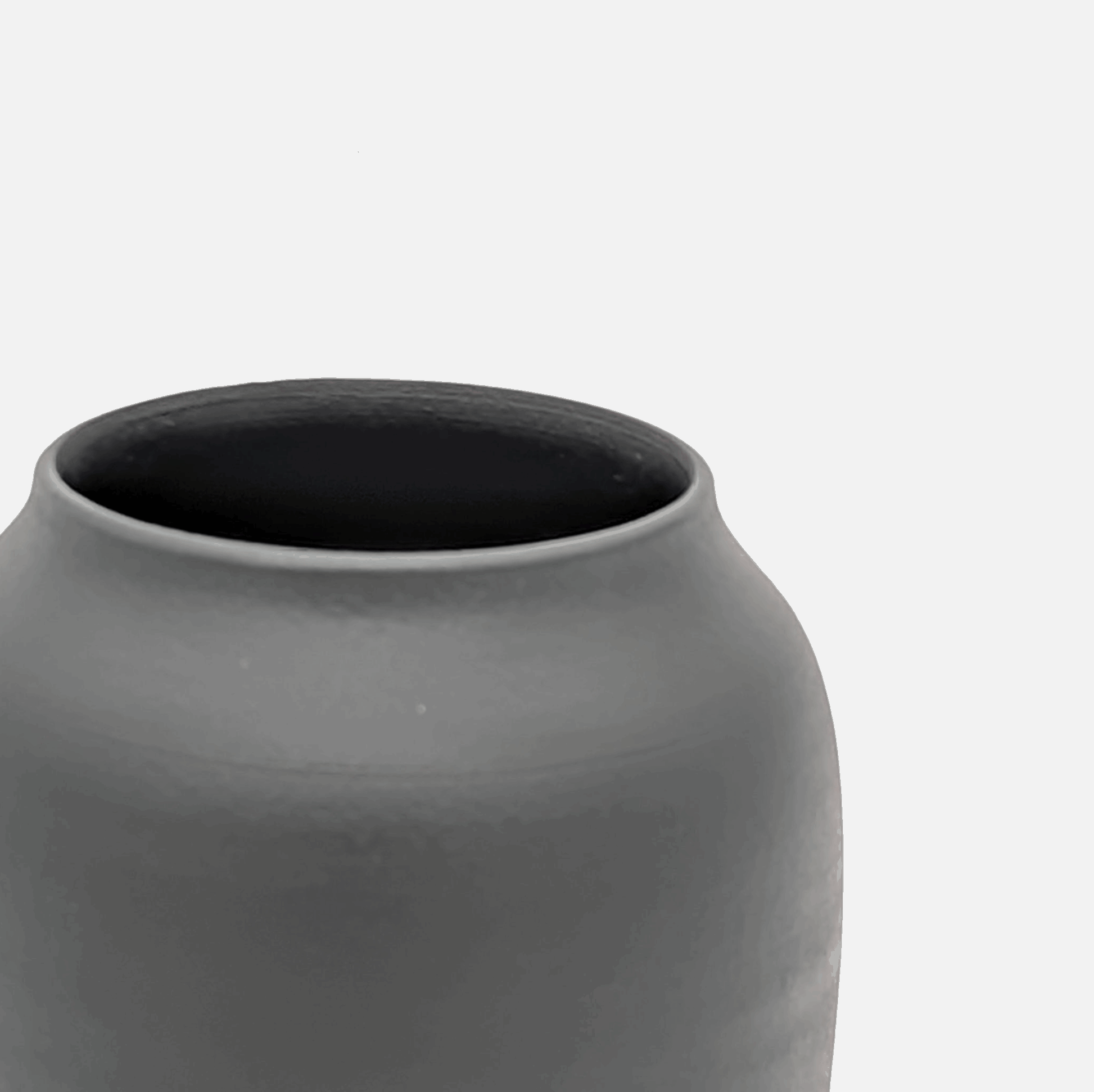 Ezette No Neuf | Vase aus Steingut handgefertigt in Portugal schwarz Ø 7cm x H 15cm - mon-chouchou.ch