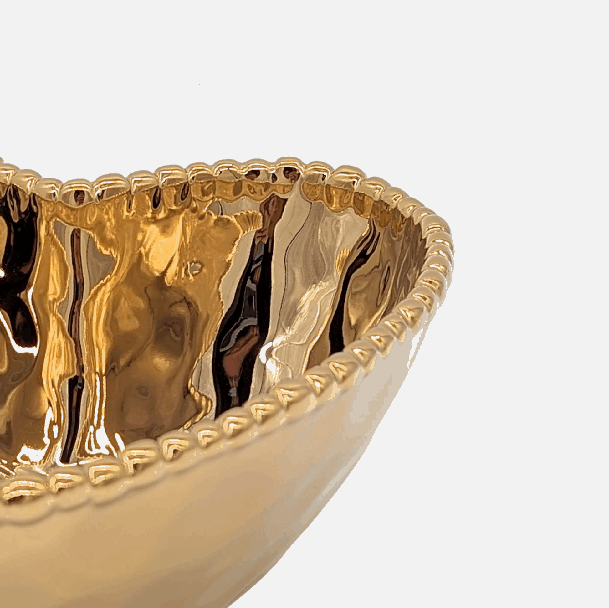 Josette | Bowl aus Porzellan gold metallic look Herzform gross L 14cm x B 14cm x H 6cm - mon-chouchou.ch