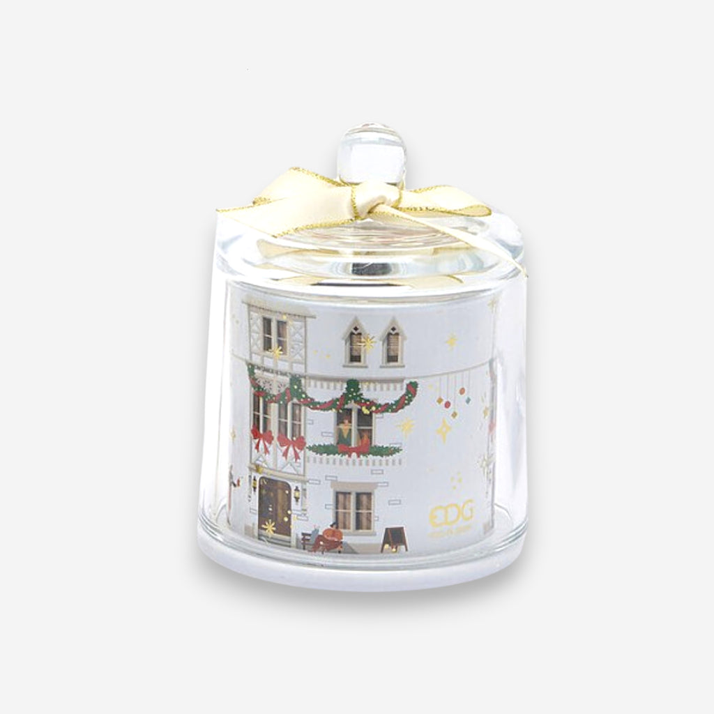 Duftkerze Glas Zimtduft Geschenkbox weiss Ø9cm H12cm, Ansicht 3