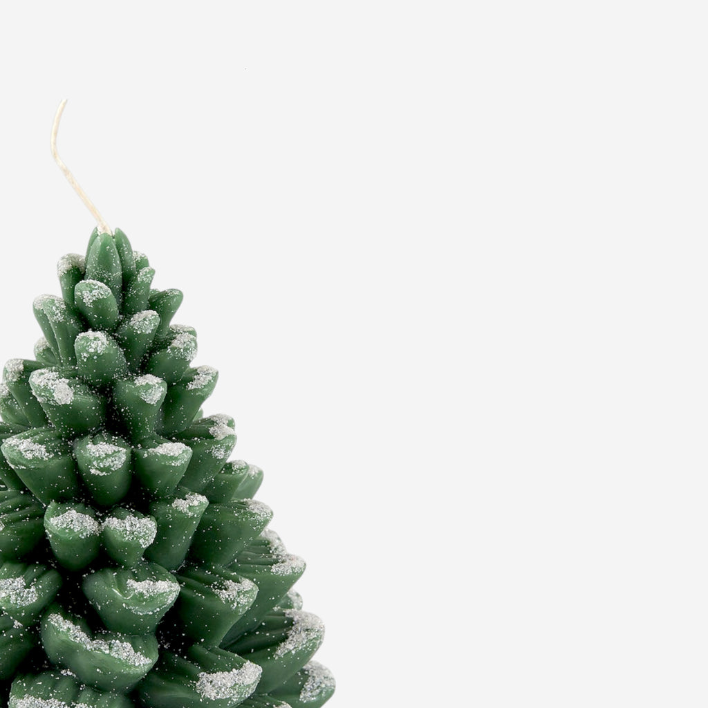 Kerze Tannenzapfen Weihnachten Geschenke grün H16cm, Ansicht 4