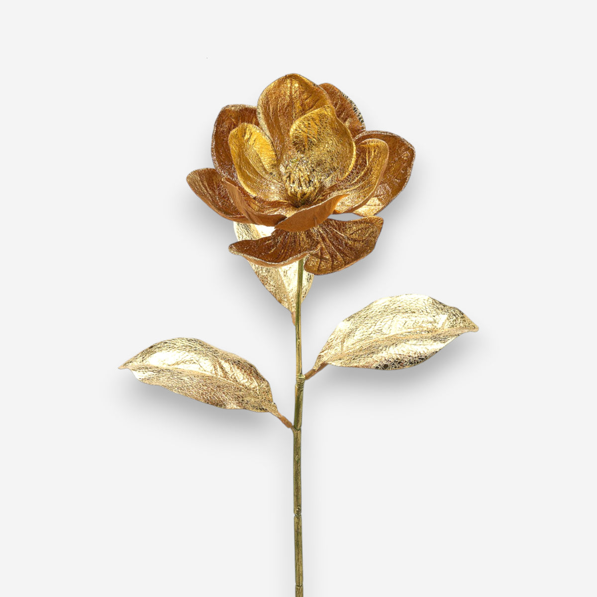 Kunstblume, Dekoblume Magnolienzweig Gold H 74cm | Magnolia, Ansicht 2