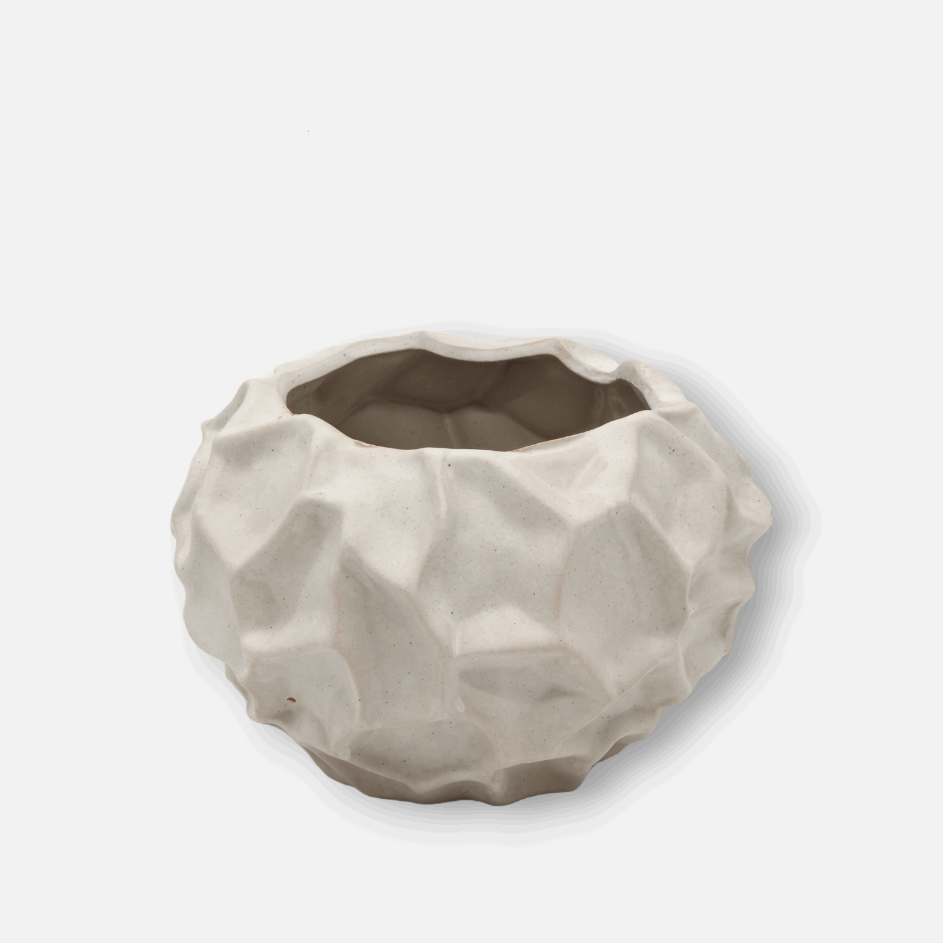 Louise | Vase aus Keramik vanille weiss klein in Naturform B 18cm x H 12cm - mon-chouchou.ch