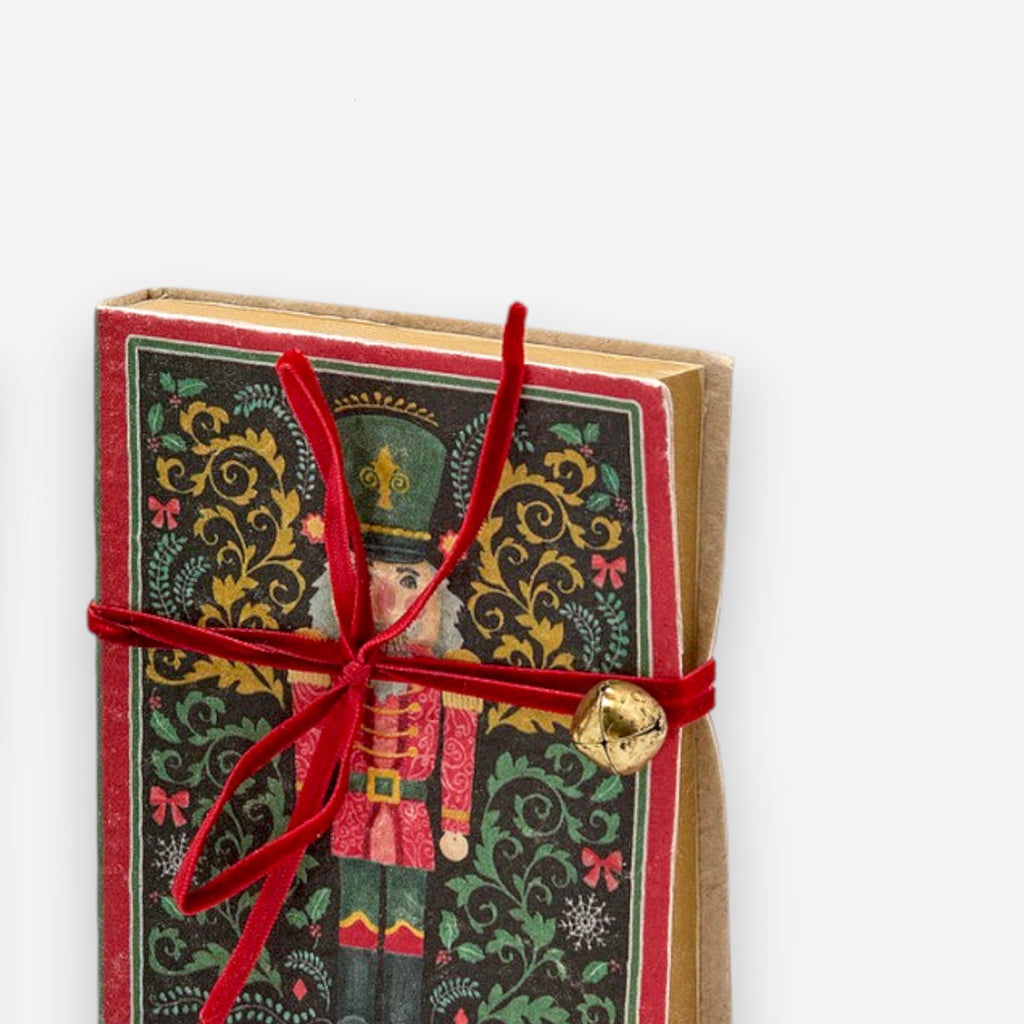 Notizbüchlein 2er-Set Weihnachten rot grün dekorativ H 12.5cm L 10cm T 2cm, Ansicht 4