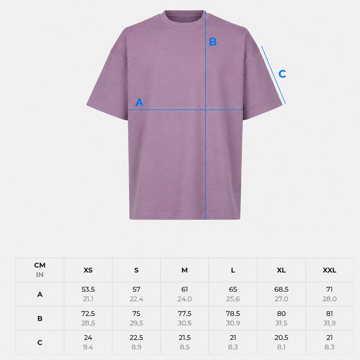 Violettes Oversized T-Shirt «Zurich Est Mon Chouchou» mit kleinem Frontprint und grossem weissem Rückendruck