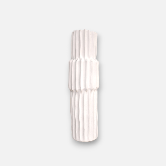 Karine | Vase aus Keramik crème weiss rustikal mittelgross Ø 15cm x H 60cm