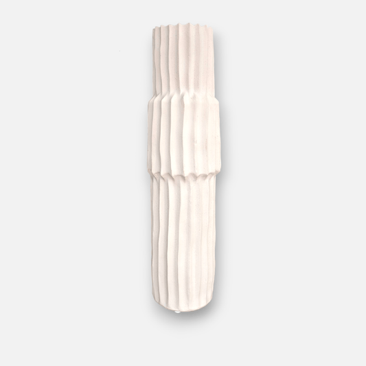 Karine | Vase aus Keramik crème weiss rustikal gross Ø 21cm x H 74cm