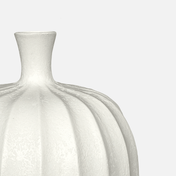 Ninelle | Vase aus Keramik handgefertigt in Portugal weiss bauchig gross B 33cm x H 43cm