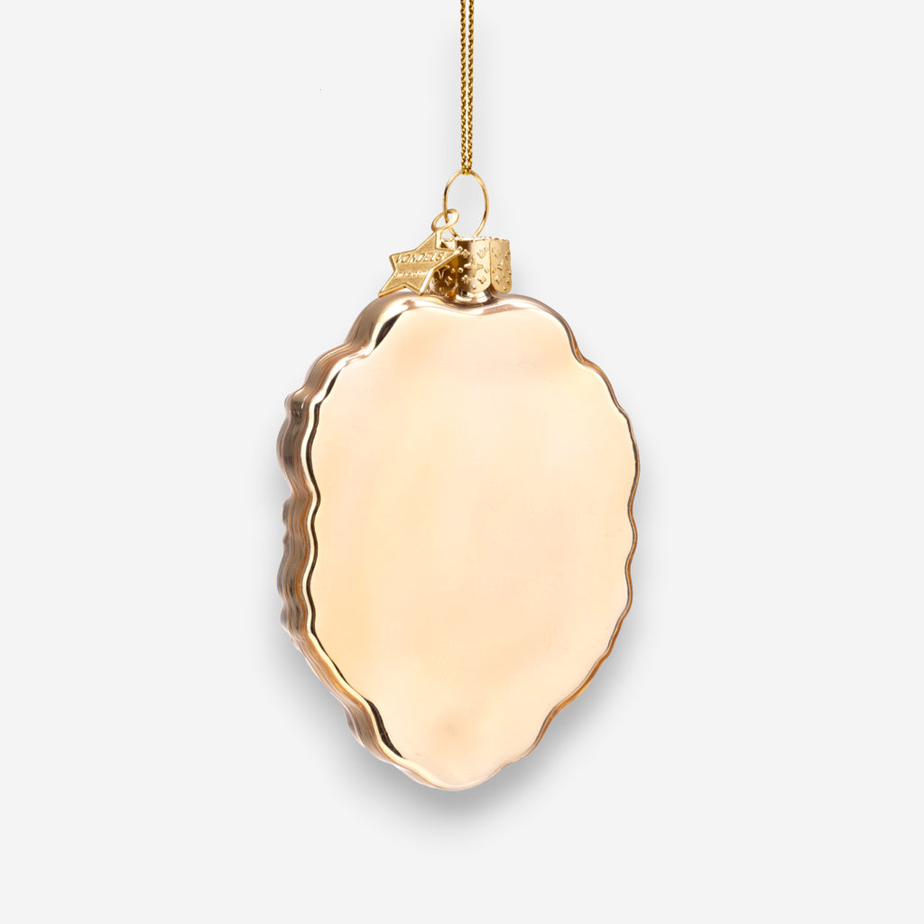 Weihnachtsanhänger goldener Klingelknopf Press for Champagne aus Glas mundgeblasen handbemalt H9cm, Ansicht 6