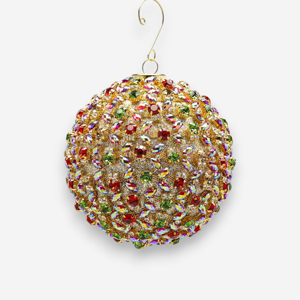 Weihnachtskugel mit regenbogenfarbenem Strass Ø 10cm | Rainbow, Ansicht 2