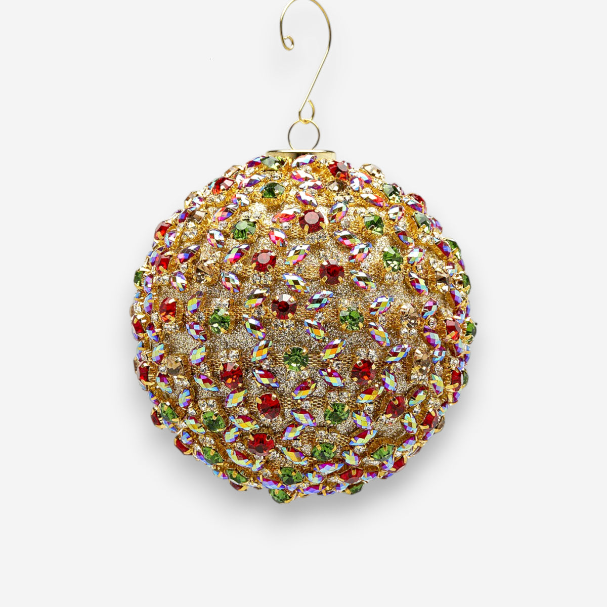 Weihnachtskugel mit regenbogenfarbenem Strass Ø 10cm | Rainbow, Ansicht 2