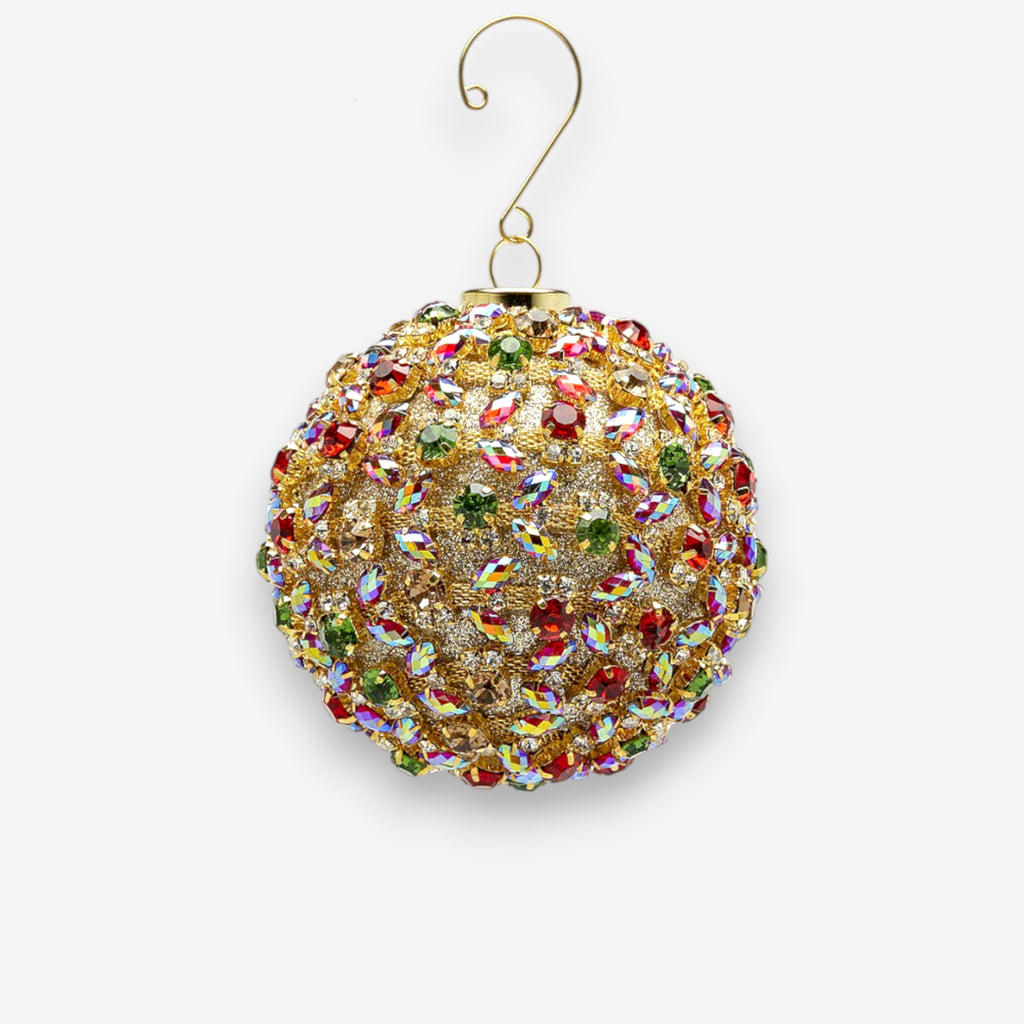 Weihnachtskugel mit regenbogenfarbenem Strass Ø 8cm | Rainbow, Ansicht 2