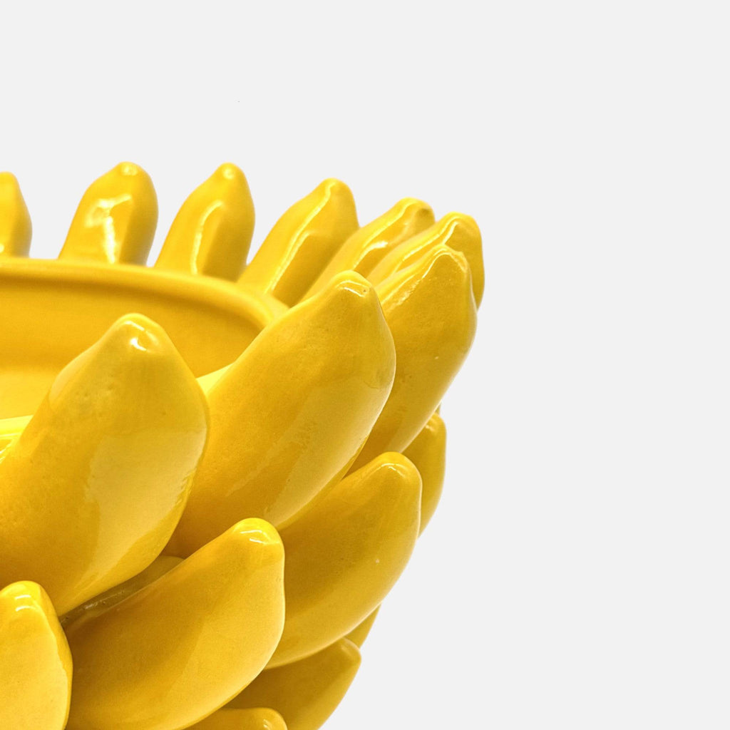 Bananenschale, Dekoschale aus Keramik mit Bananen Gelb Ø 35cm x H 16cm | Bananelle Geschirr von Light & Living