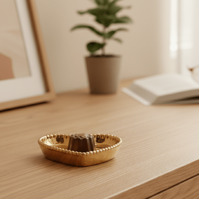 Bowl aus Porzellan gold metallic look Herzform klein L 10cm x B 11cm x H 2cm | Josette Geschirr von Pampa Bay