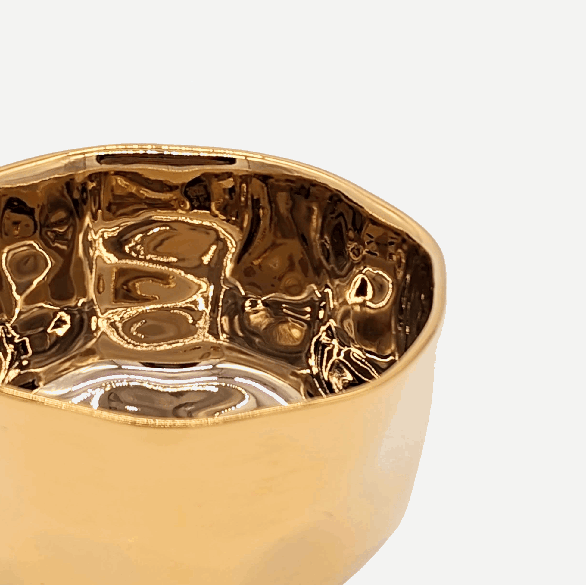 Bowl aus Porzellan gold metallic look rund Ø 10.5cm x H 6cm | Josette Geschirr von Pampa Bay