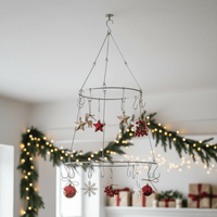 Deko-, Weihnachtsaufhänger mit 15 Haken B 35cm x H 65cm | Arbre de Noël Grand