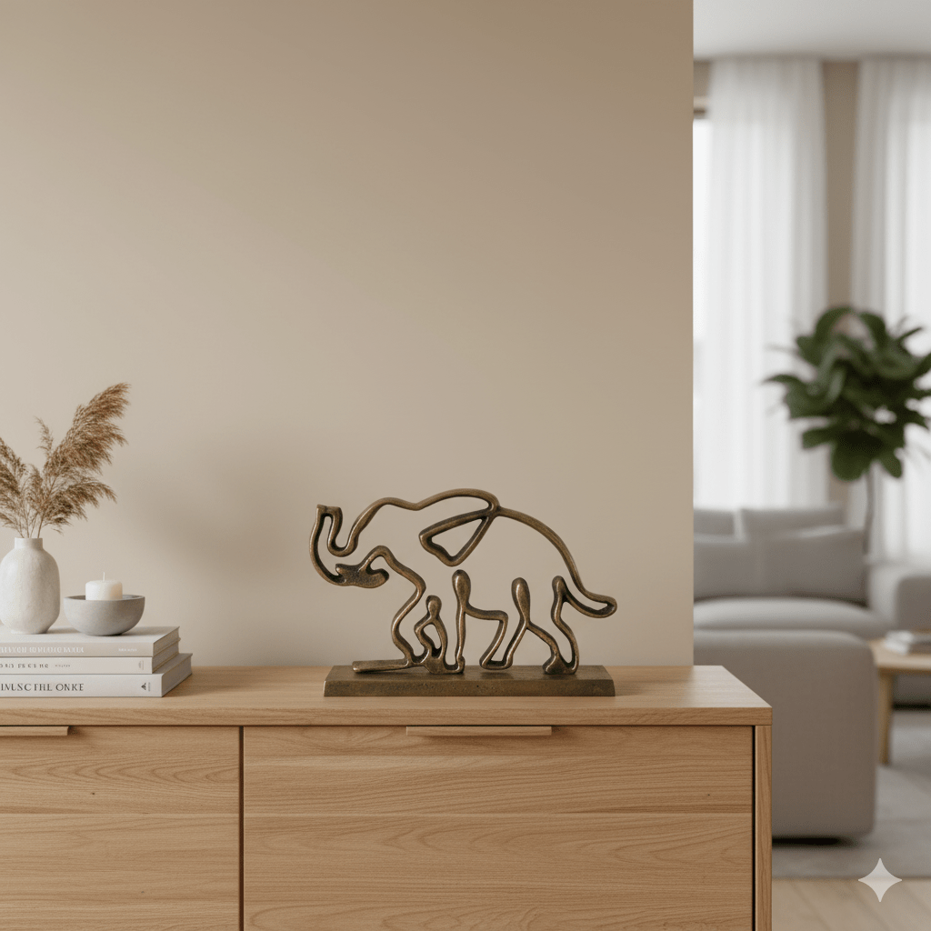 Dekoobjekt, Ornament Elefant gold L 33.5cm x H 24cm | Éléphant Dekoration von Light & Living