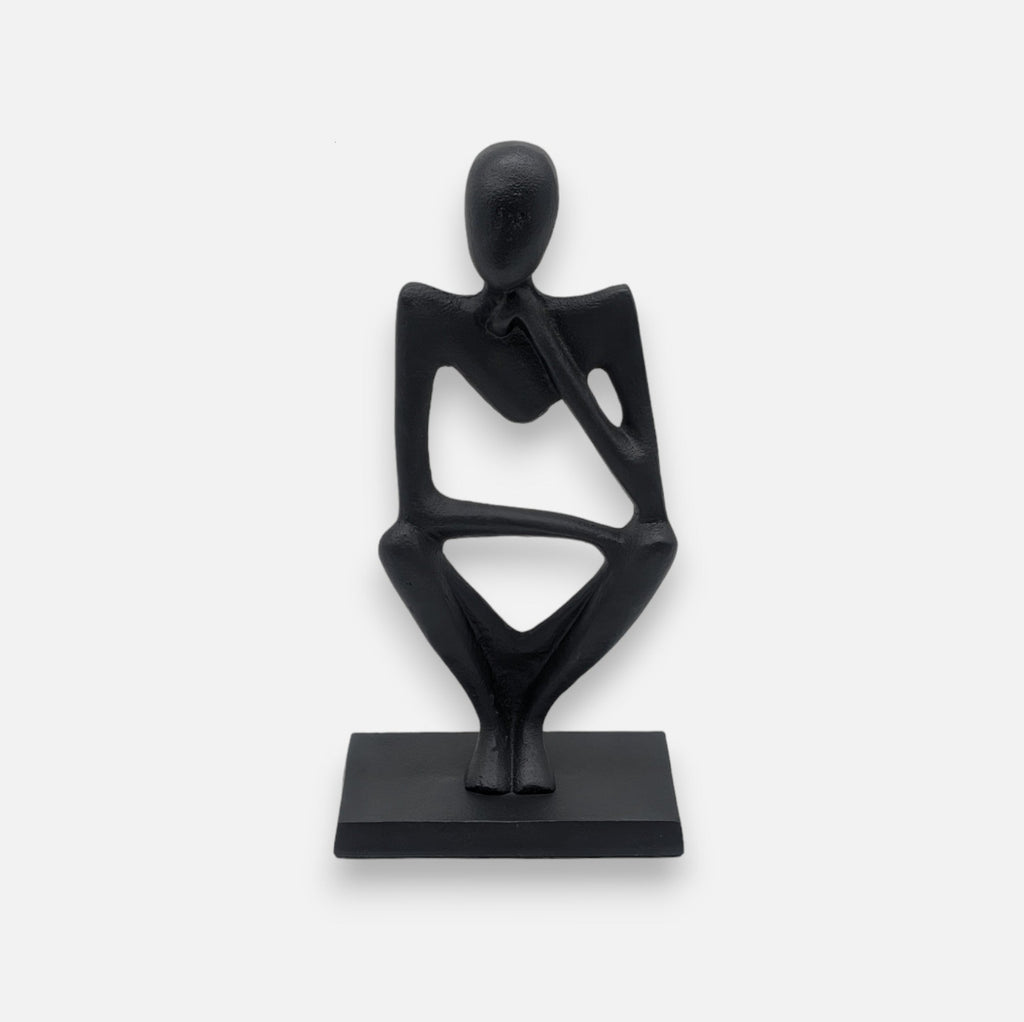 Dekoobjekt, Ornament Person sitzend schwarz L 15cm x B 9cm x H 29cm | Break Dekoration von Light & Living