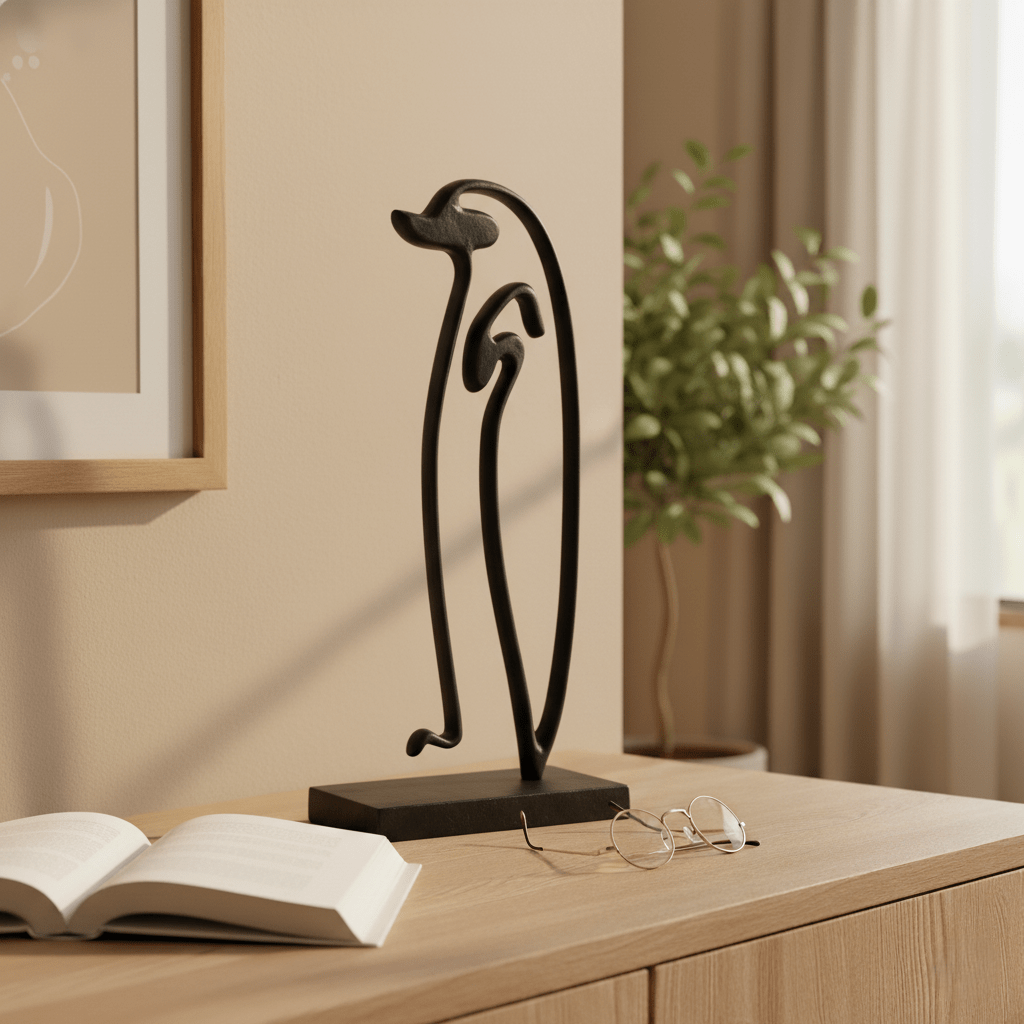 Dekoobjekt, Ornament Pinguin schwarz B 18cm x L 8.5cm x H 38cm | Filou Dekoration von Light & Living