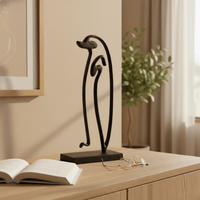 Dekoobjekt, Ornament Pinguin schwarz B 18cm x L 8.5cm x H 38cm | Filou