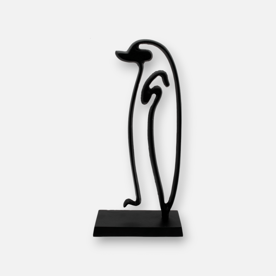 Dekoobjekt, Ornament Pinguin schwarz B 18cm x L 8.5cm x H 38cm | Filou Dekoration von Light & Living