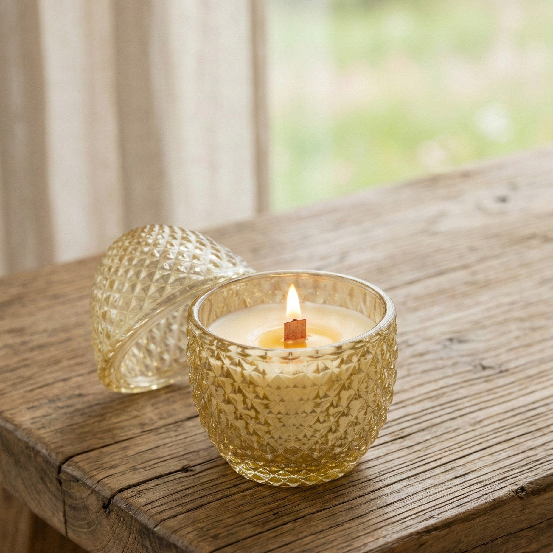 Duftkerze Glas Osterei gelb Geschenkbox Ostern Ø8cm H12cm Kerzenlicht von EDG