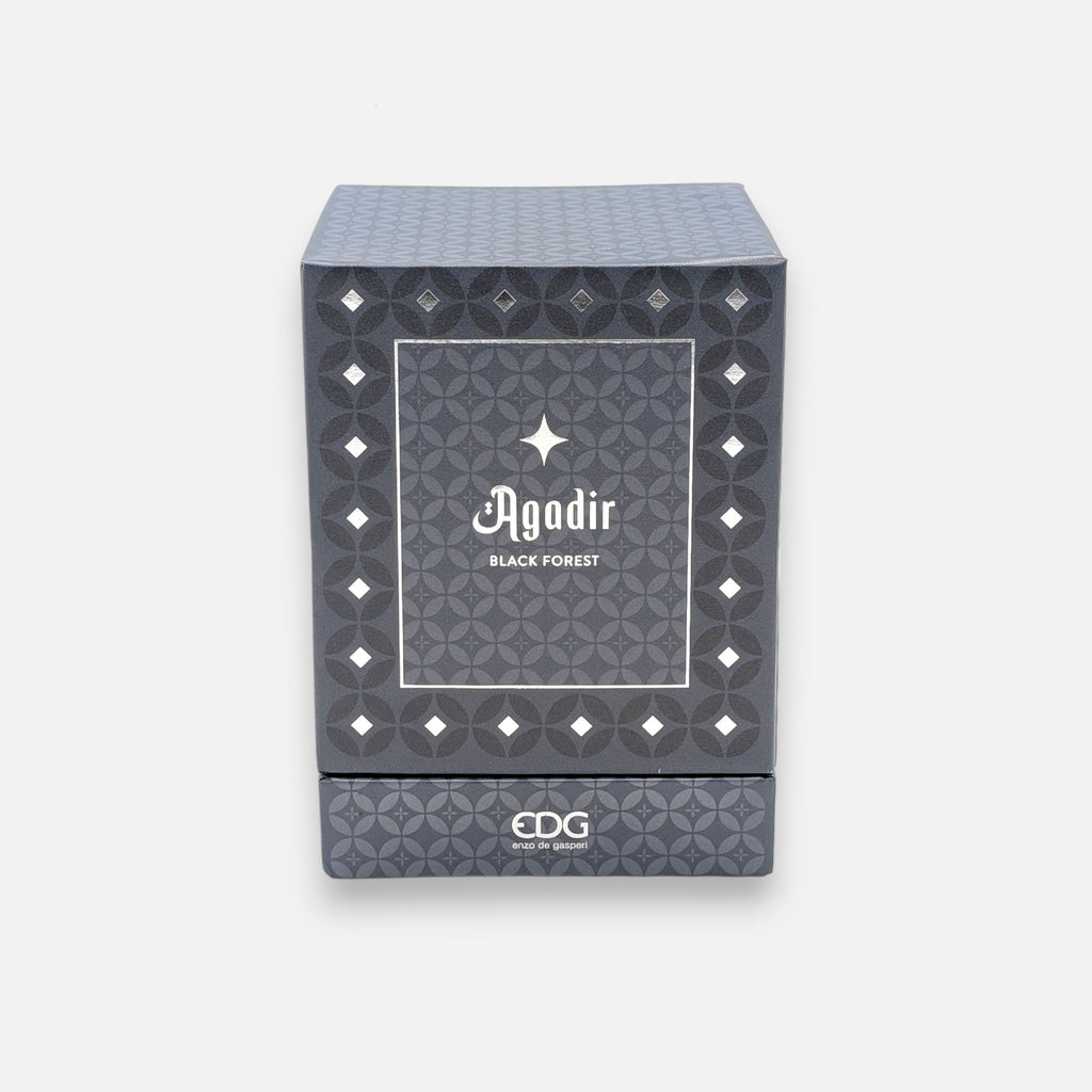 Duftkerze in blauem Mosaikglas, mit Geschenkbox, H 12cm Kerzenlicht von EDG