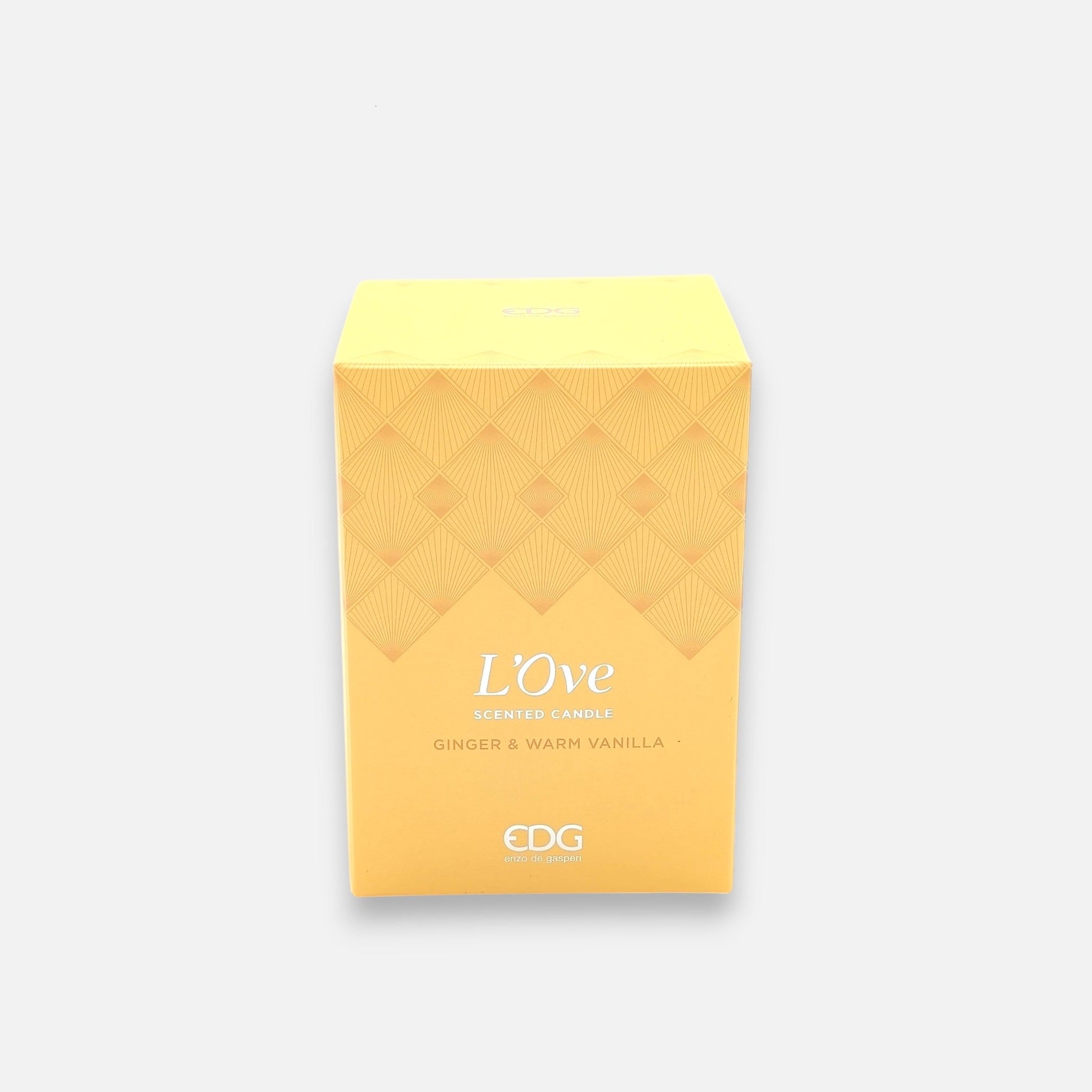 Duftkerze Osterei im Glas mit Ingwer & Vanilleduft, Gelb Gold, Geschenkbox, Ø 8cm H 12cm, Ostern Kerzenlicht von EDG