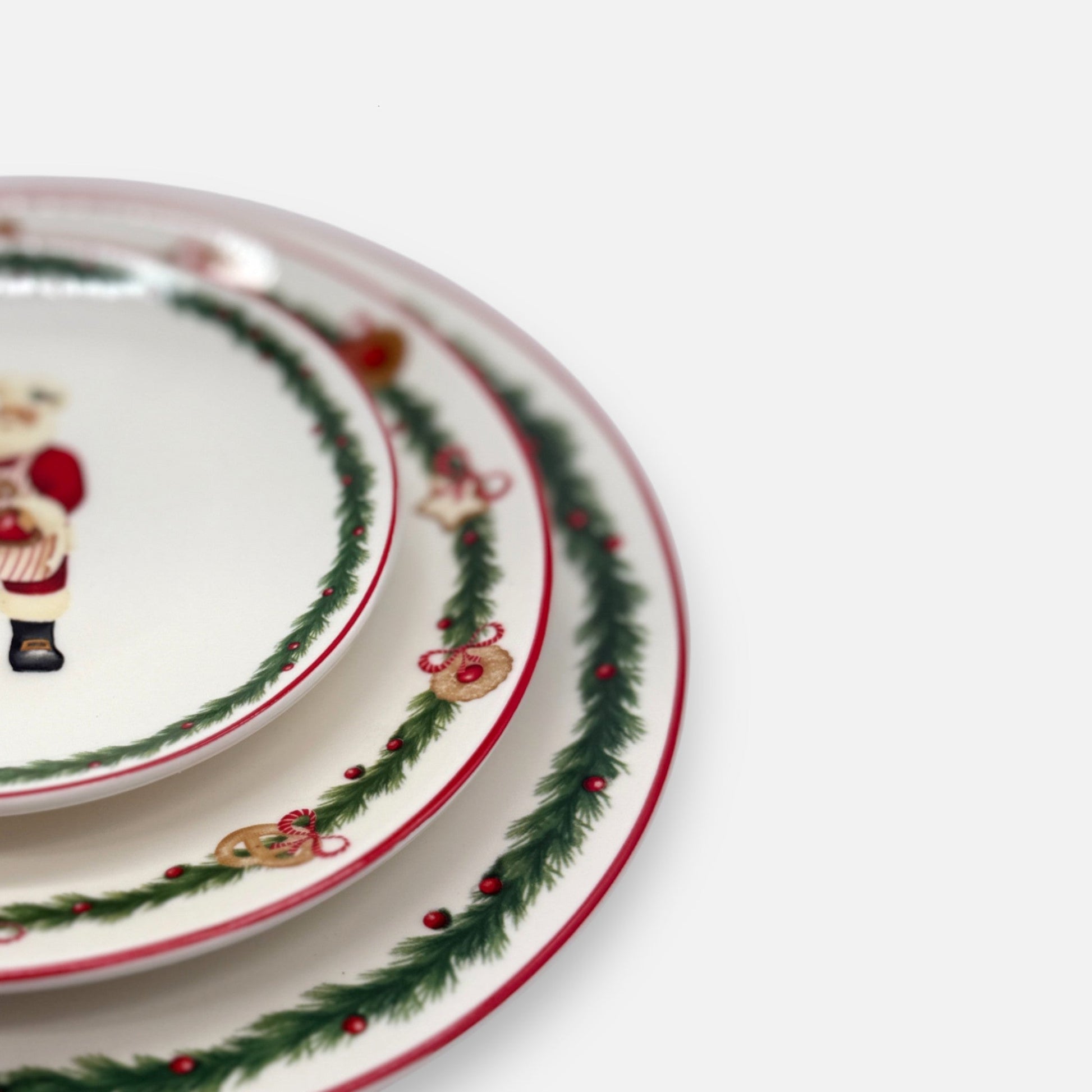 Essteller aus Keramik mit Weihnachts - Motiv, Ø26cm, Einzelteller Weihnachten Geschirr von EDG