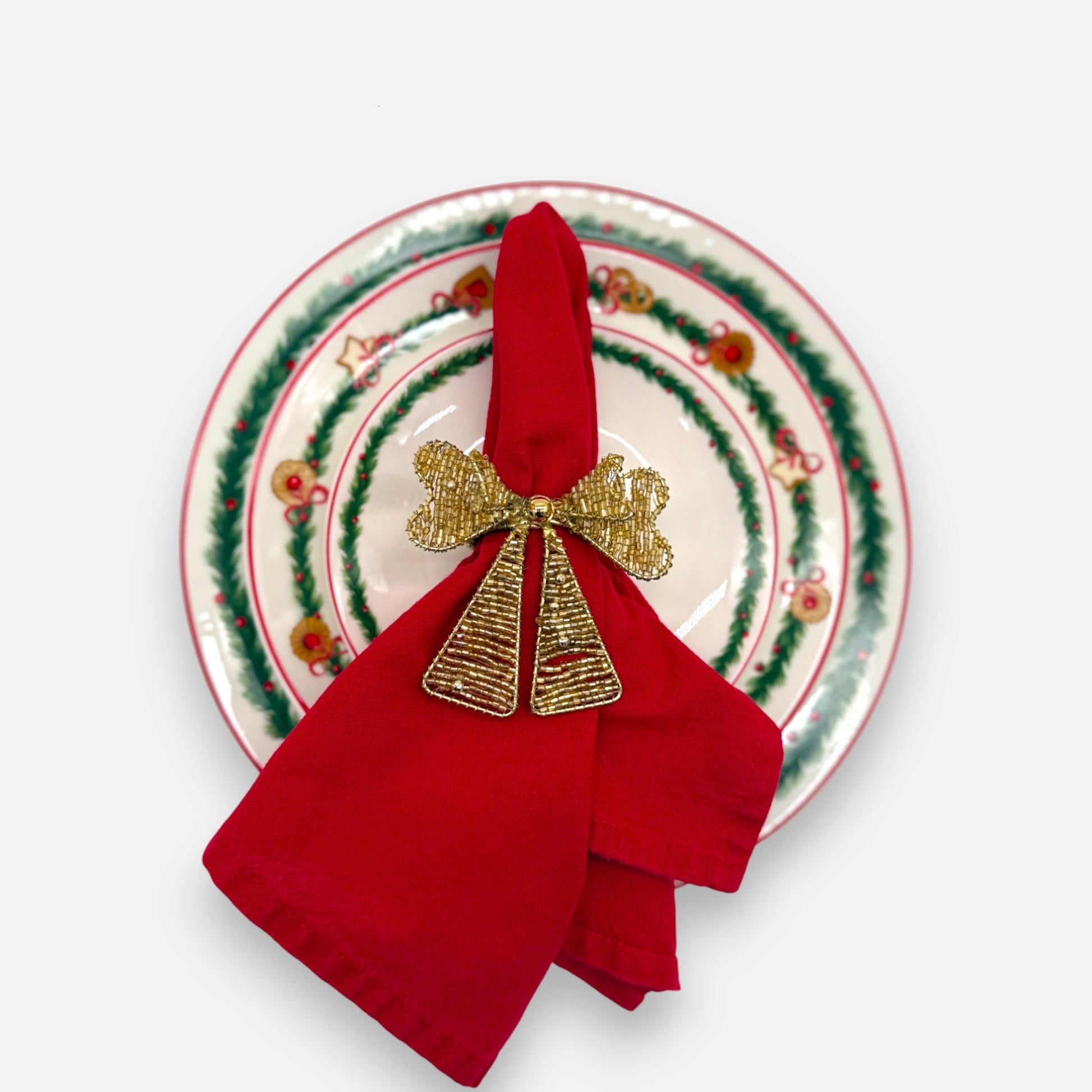 Essteller aus Keramik mit Weihnachts - Motiv, Ø26cm, Einzelteller Weihnachten Geschirr von EDG