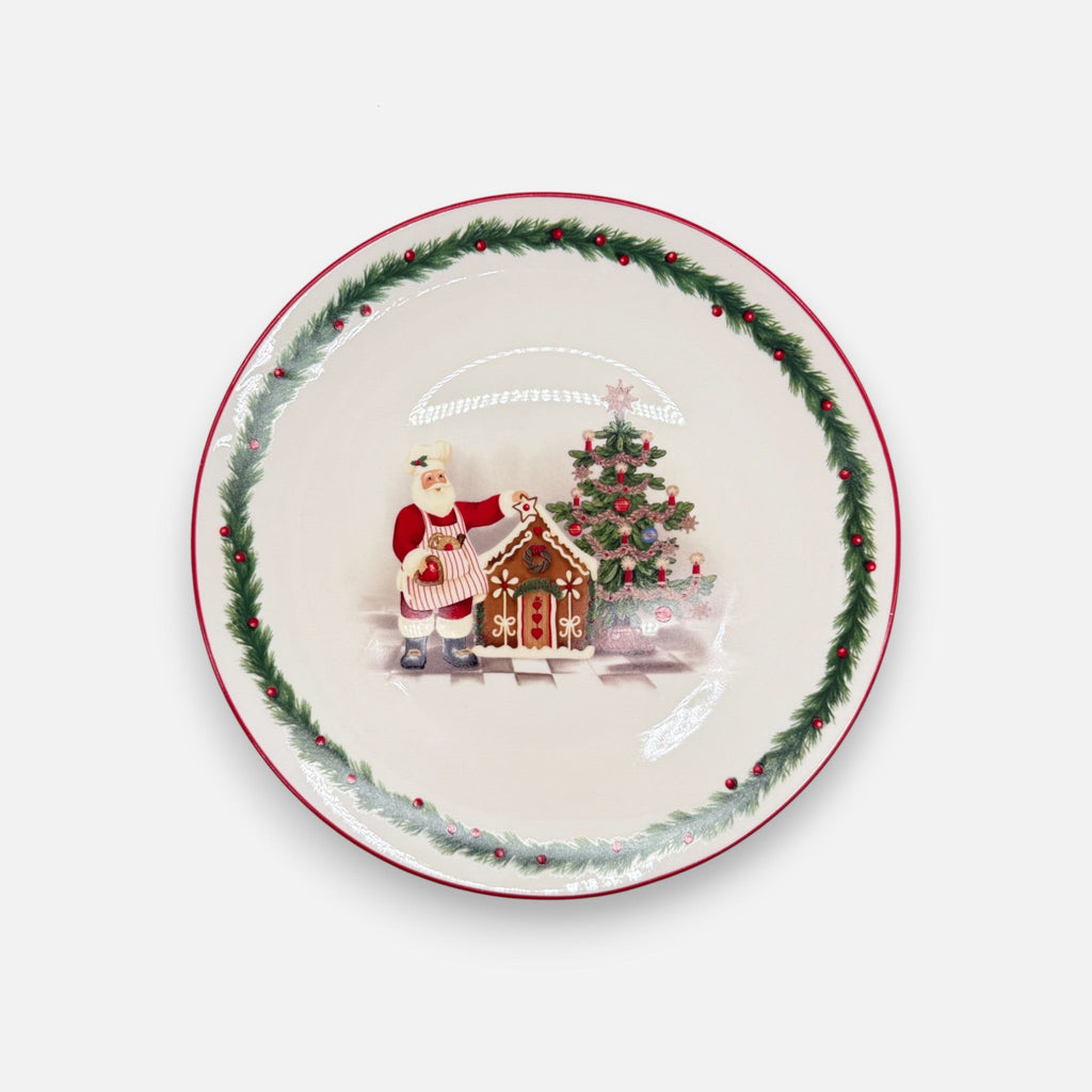 Essteller aus Keramik mit Weihnachts - Motiv, Ø26cm, Einzelteller Weihnachten Geschirr von EDG