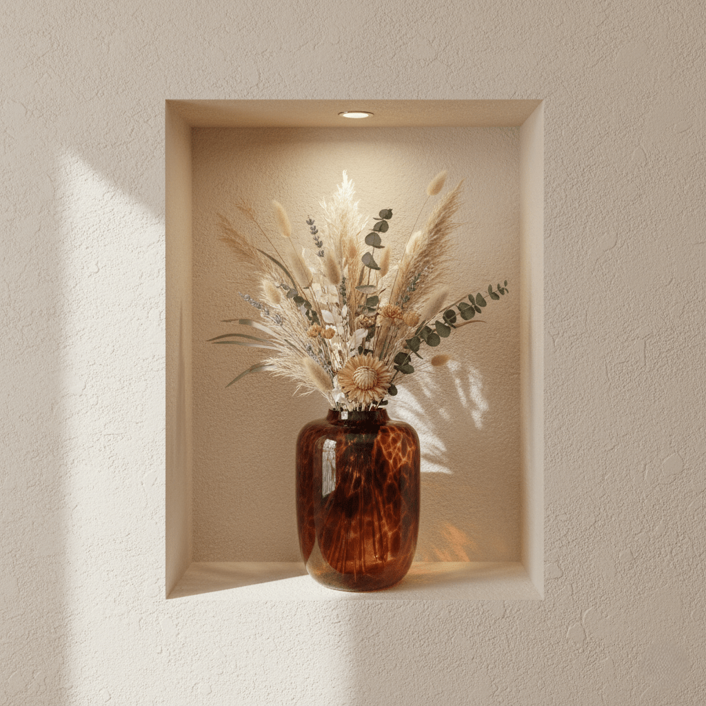 Glasvase, Dekovase aus Glas bernsteinfarben braun marmoriertes Muster B 24cm x H 34cm | Marceline Vasen von Light & Living