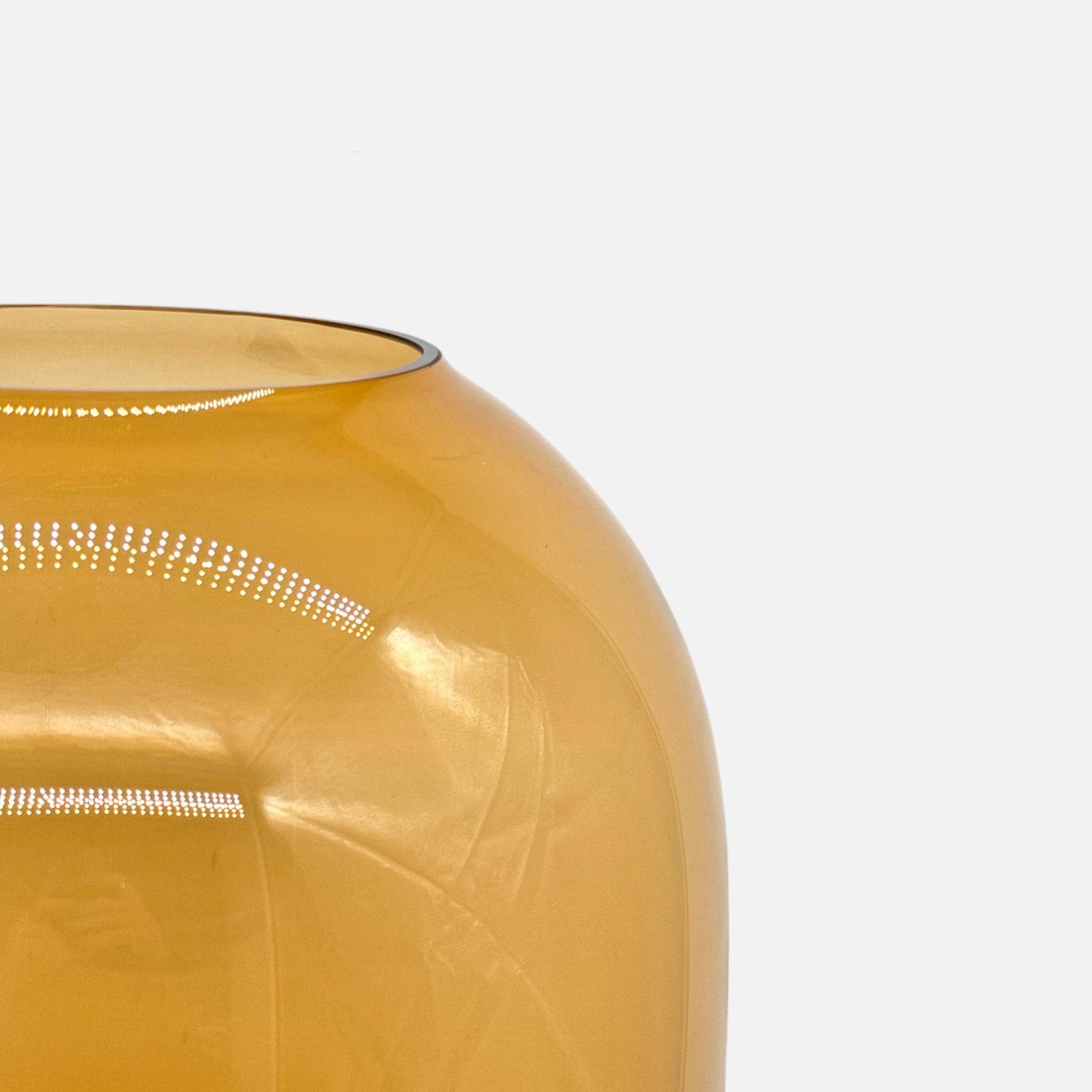 Glasvase, Dekovase aus Glas bernsteinfarben braun transparent Ø 27cm x H 48cm | Philippe Vasen von Dekocandle