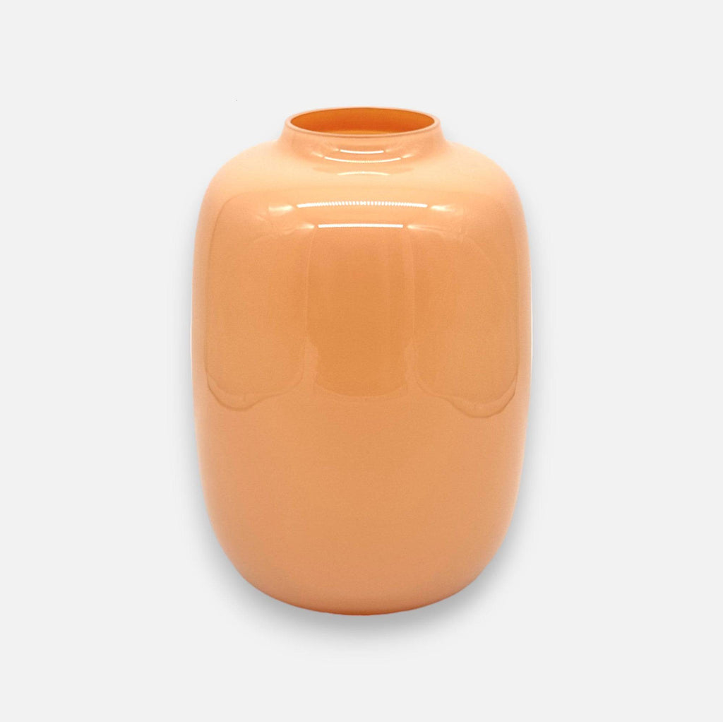 Glasvase, Dekovase aus Glas mundgeblasen pastell pfirsch glänzend Ø 21cm x H 29cm | Artelle Vasen von Vase The World