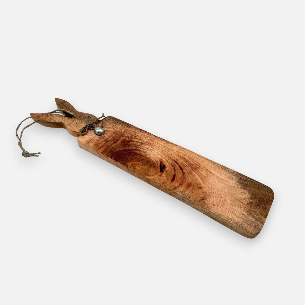 Holzbrett mit Hasenohren aus Mangoholz Dekobrett Servierbrett | Ostern Dekoration von HOFF Interieur