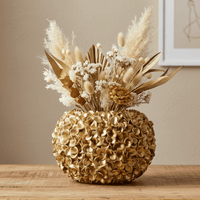 Vase Hortensienstruktur gold Ø38cm H23cm